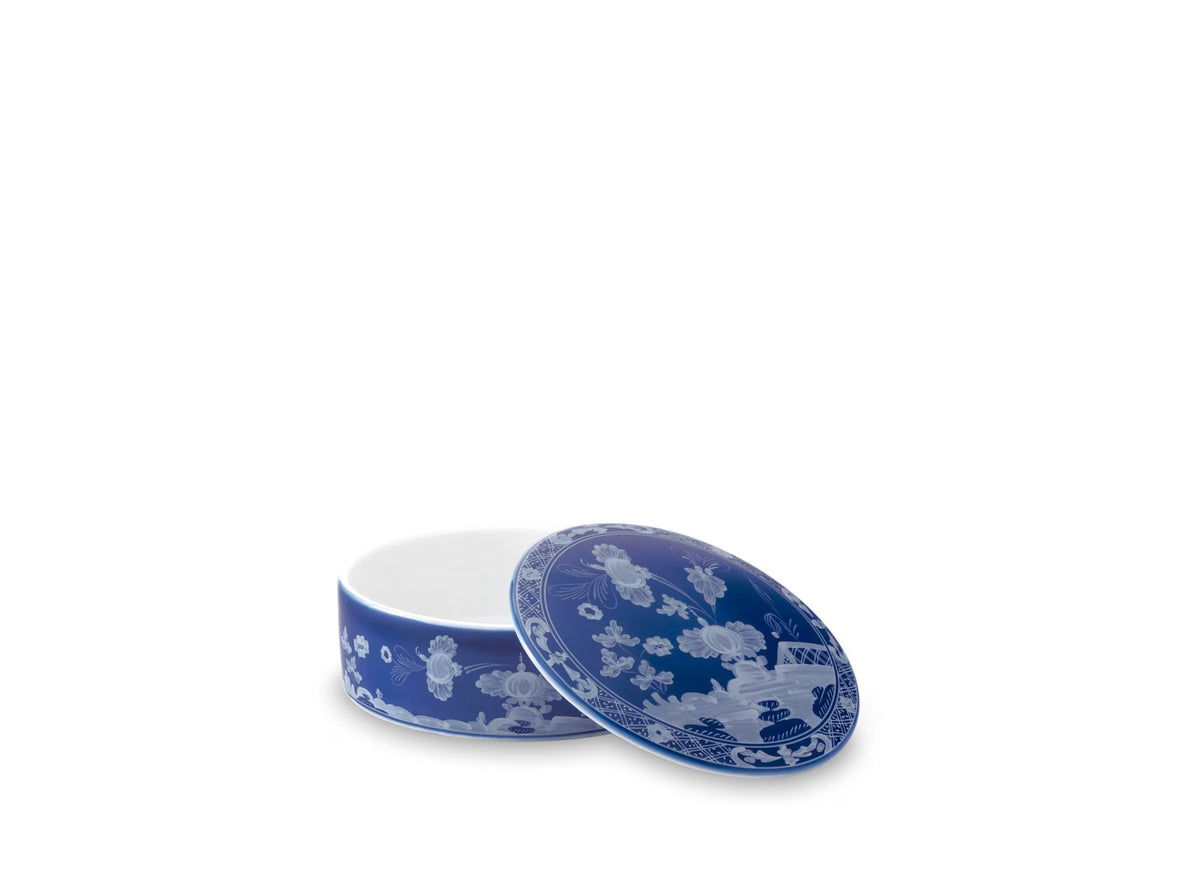 Indaco Oriente Italiano Round Box with Cover