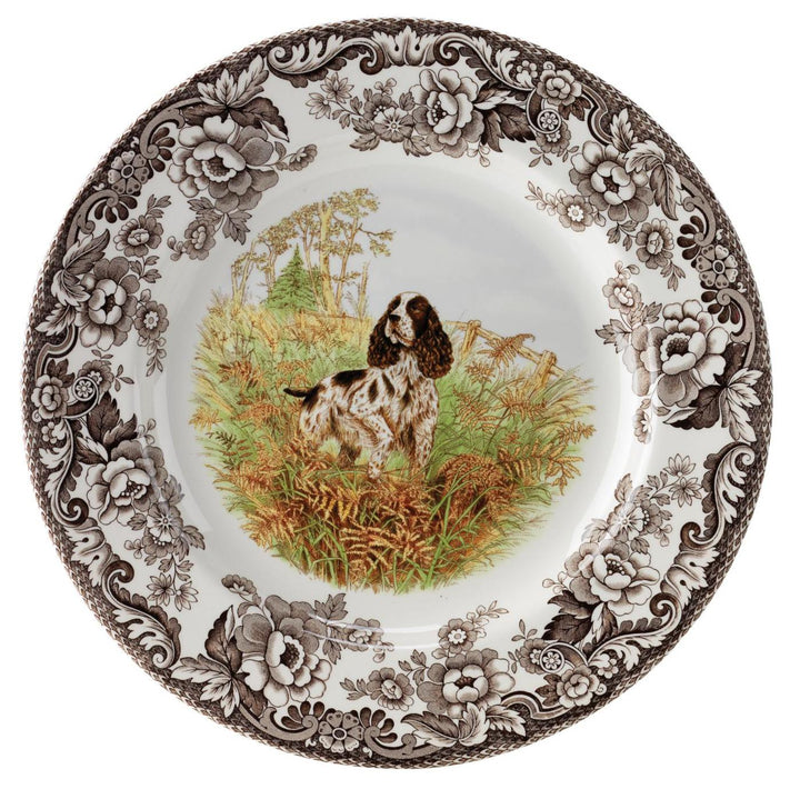 Spaniel Motif Woodland Salad Plate