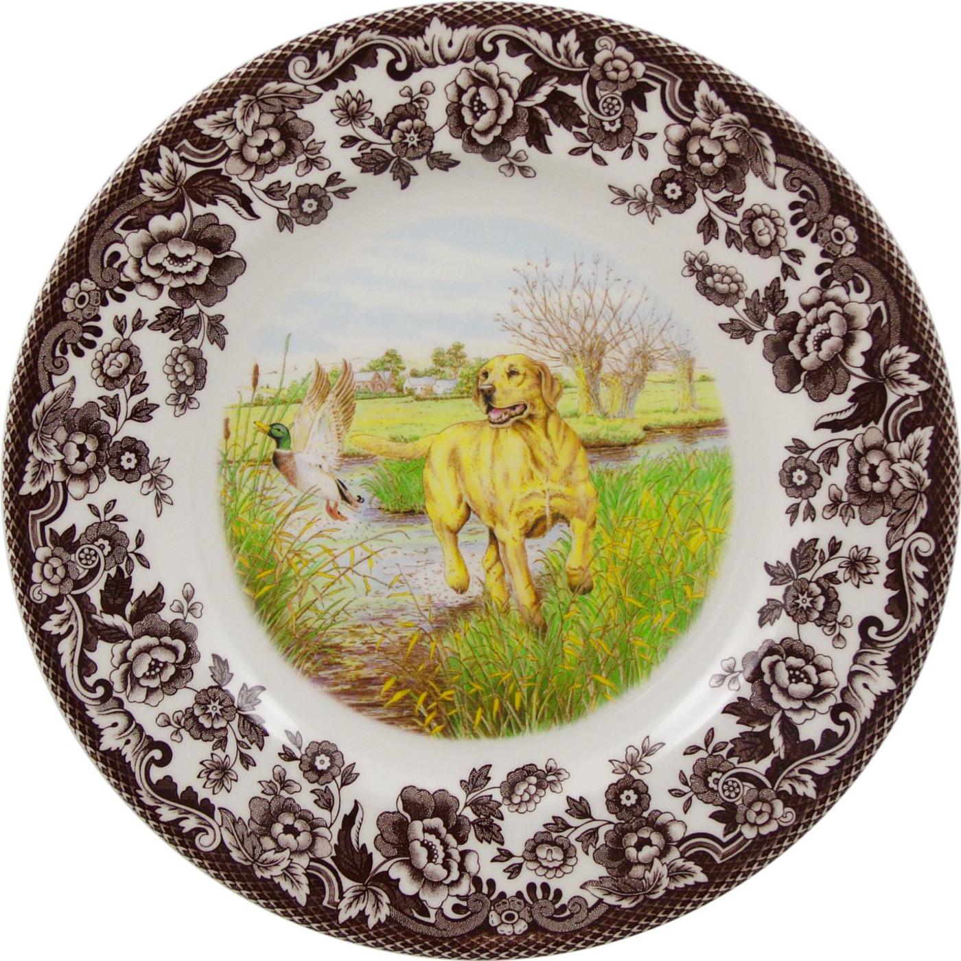 Yellow Lab Woodland Salad Plate