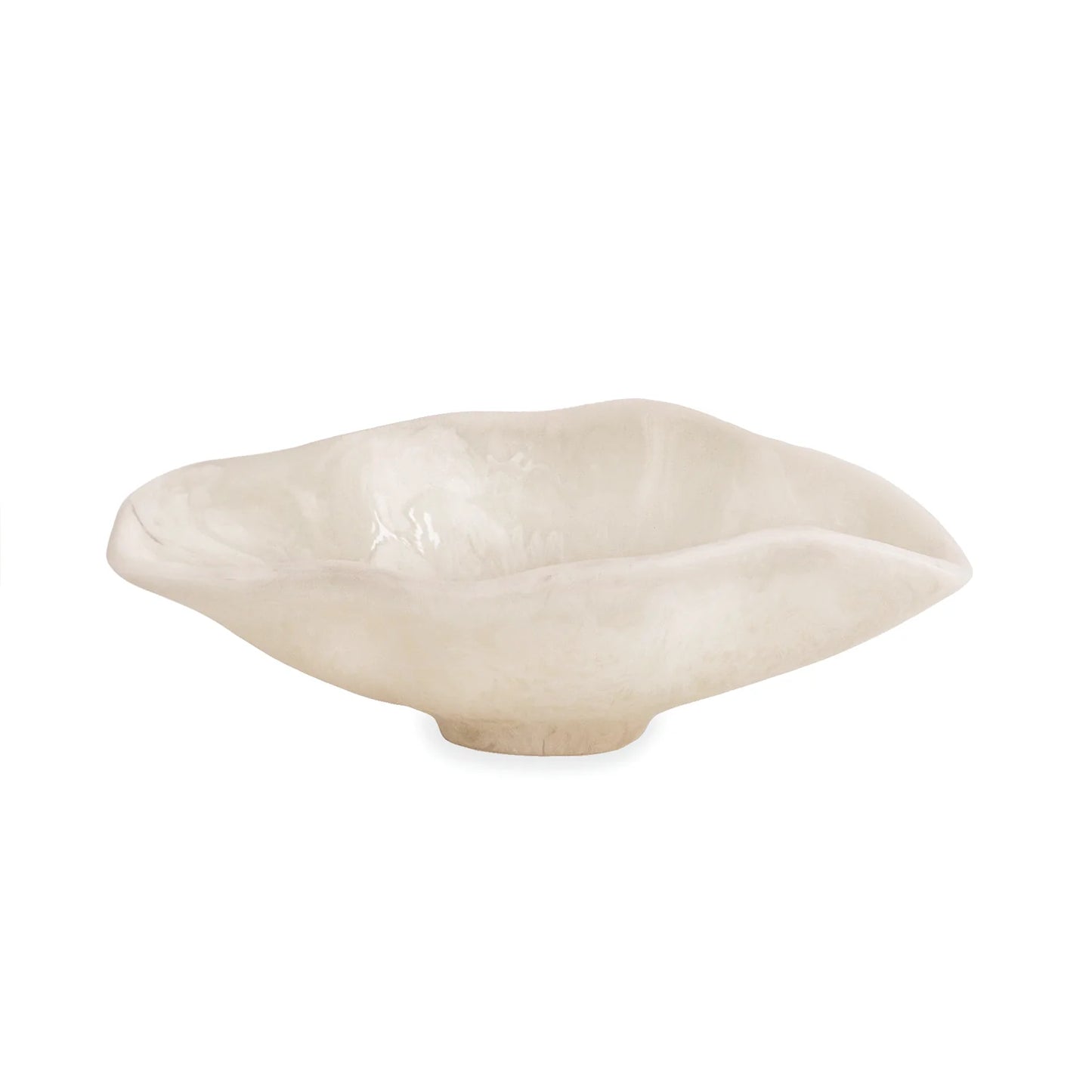 Resin Alabaster Small Oval Bowl