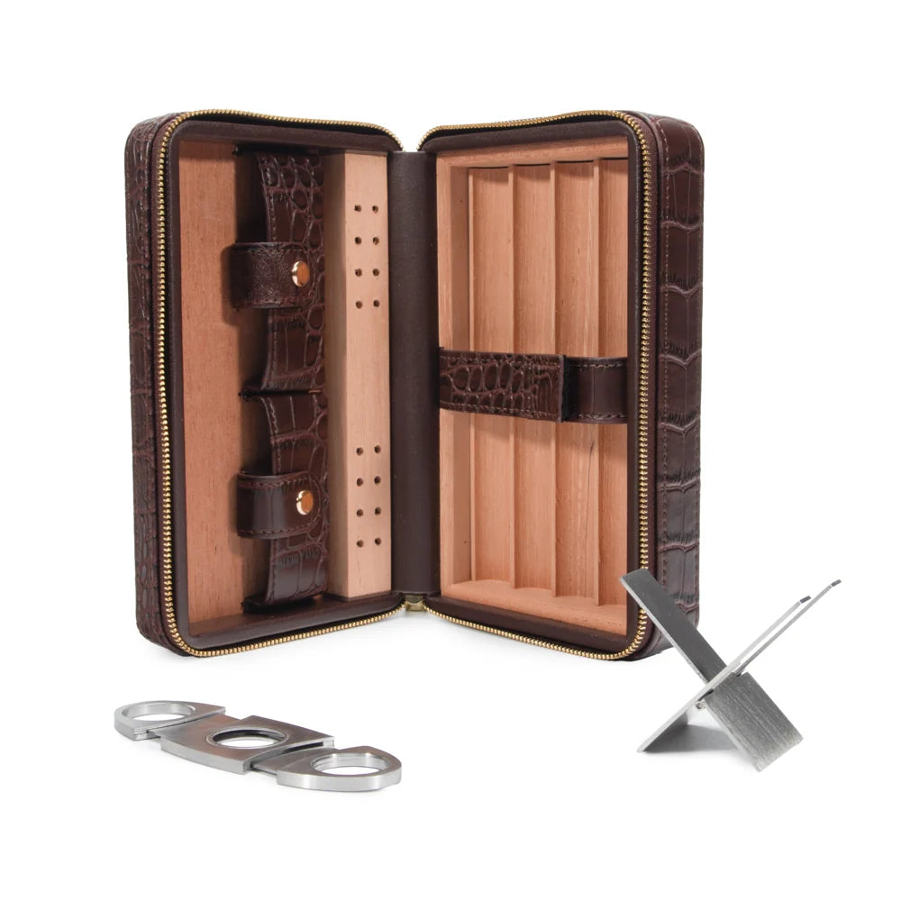 Dark Brown Travel Humidor
