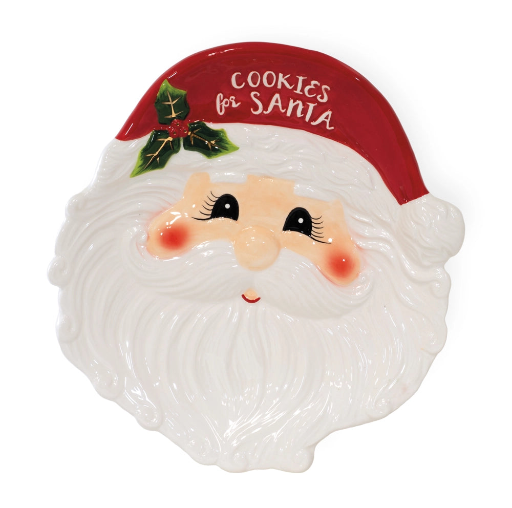 Ceramic Cookies For Santa Plate