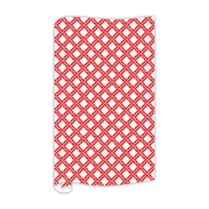Handpainted Red Interlocking Wrapping Paper