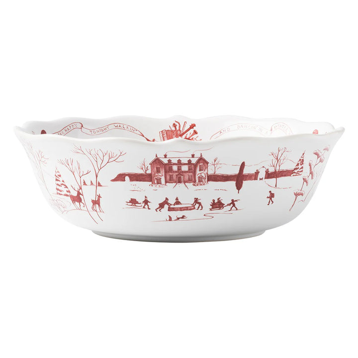 Ruby Country Estate Winter Frolic Serving Bowl