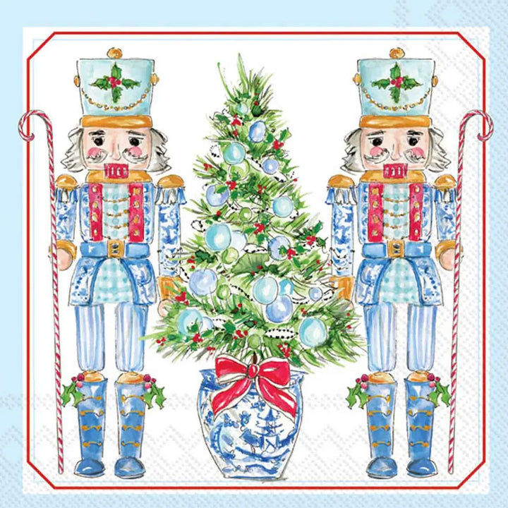 Blue Nutcracker Paper Cocktail Napkins