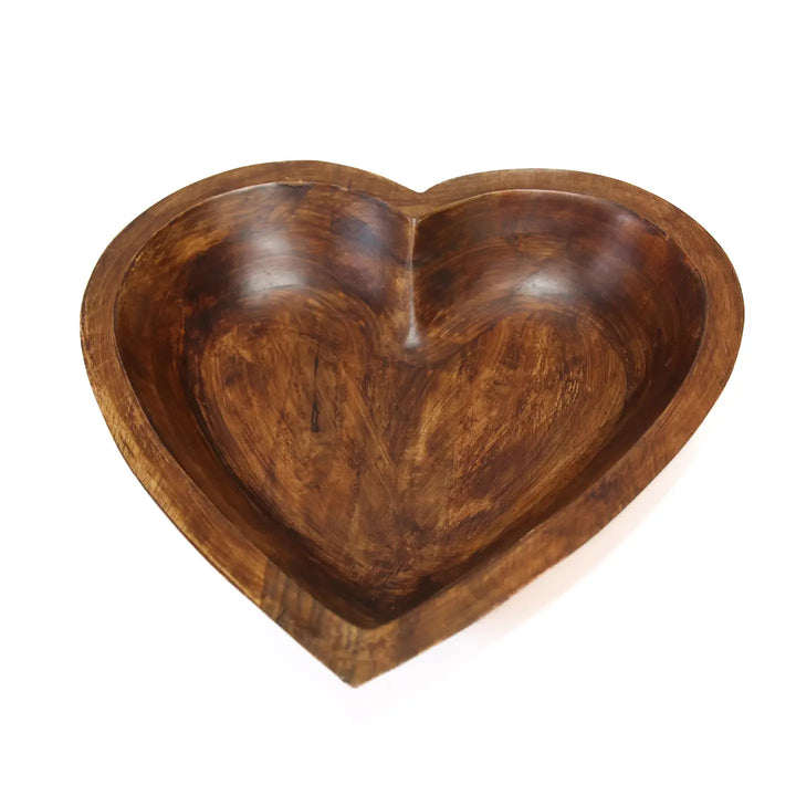 Small Wood Heart Bowl