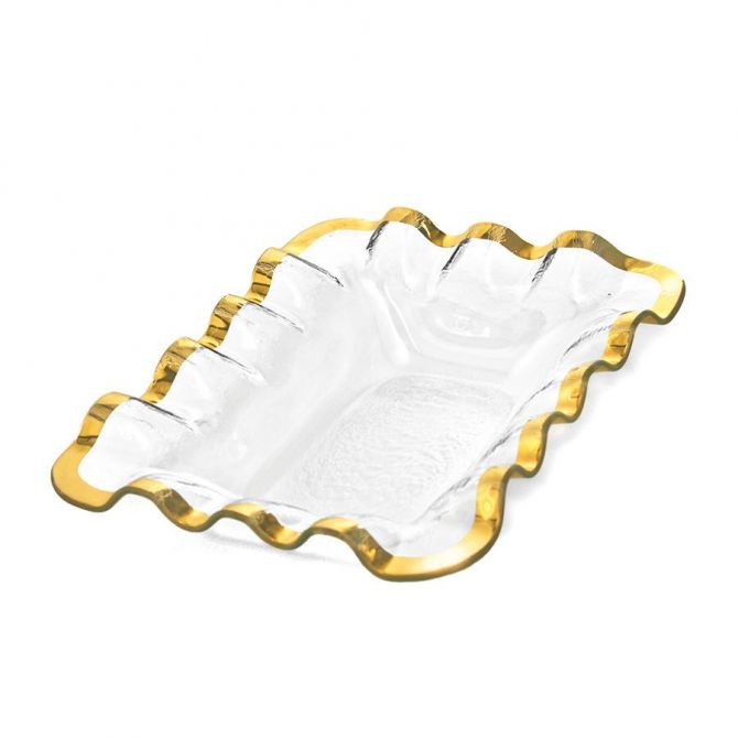 Gold Ruffle Bread Basket
