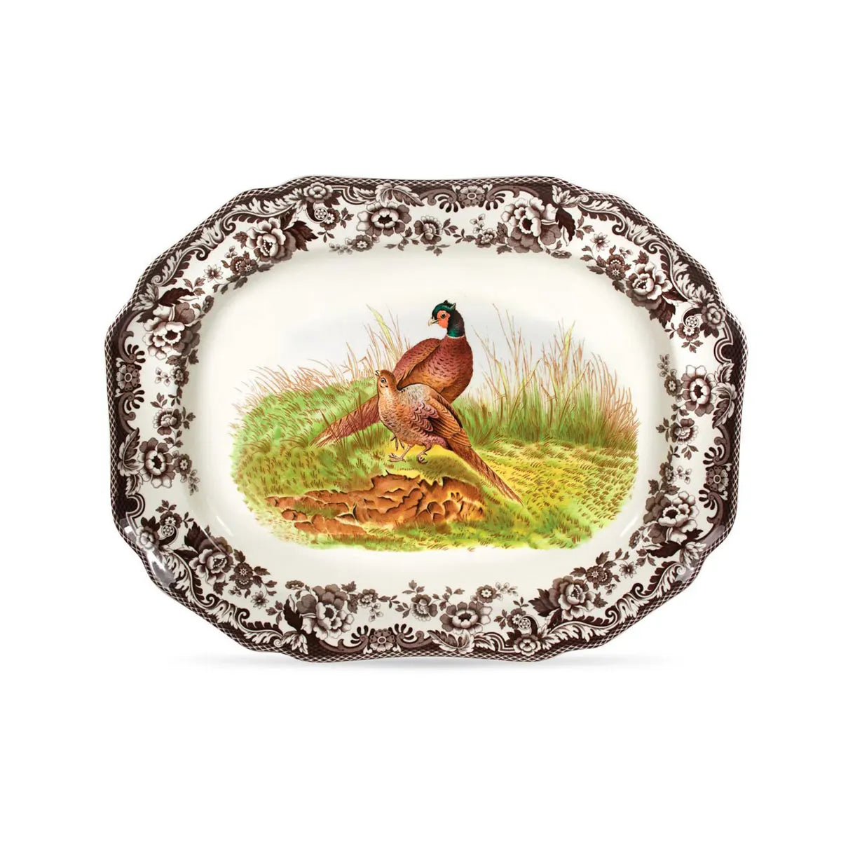 Octagonal Pheasant Platter
