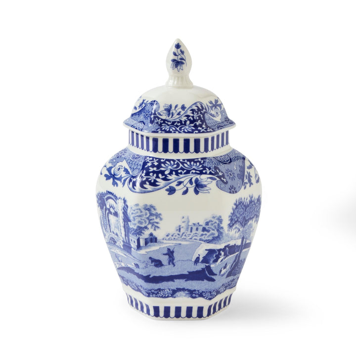 Blue Italian Small Vase with Lid