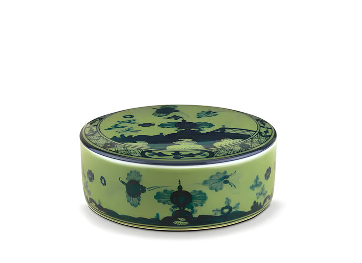 Malachite Round Box with Cover