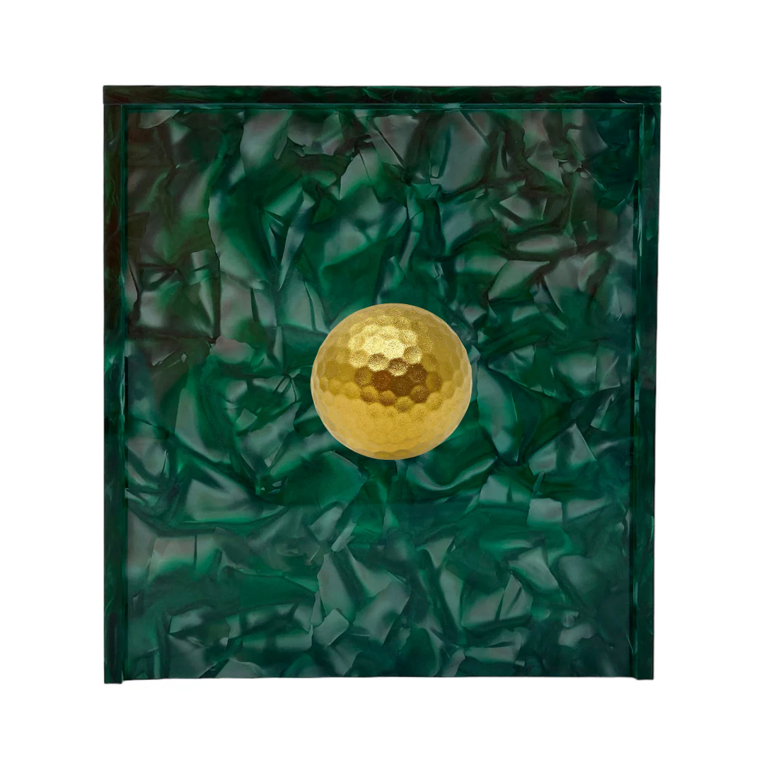 Golf Ball Emerald Cocktail Napkin Box