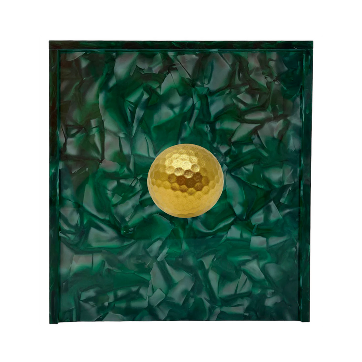 Golf Ball Emerald Cocktail Napkin Box