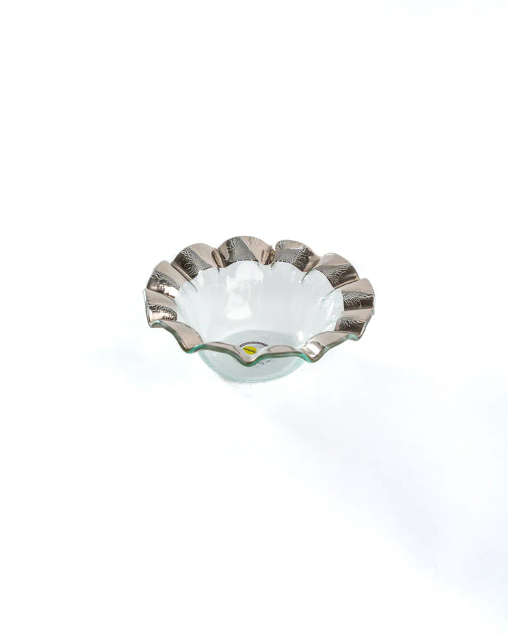 Platinum Ruffle Wine Coaster