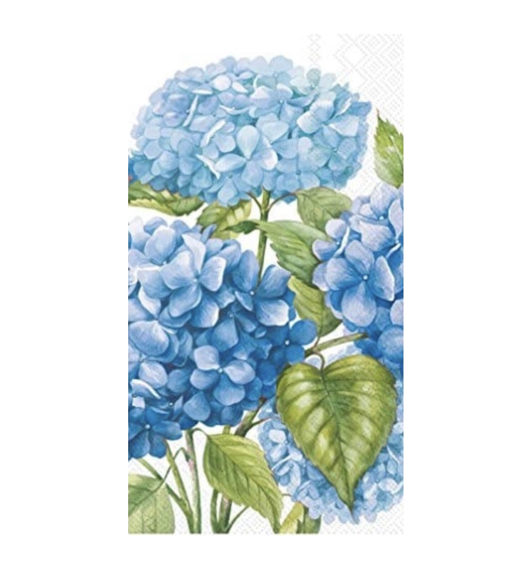 Blue Hydrangea Paper Guest Napkins