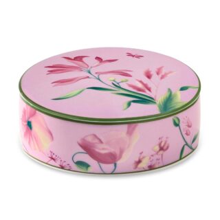 Florenza Malva Fondo Chiaro Round Box with Cover