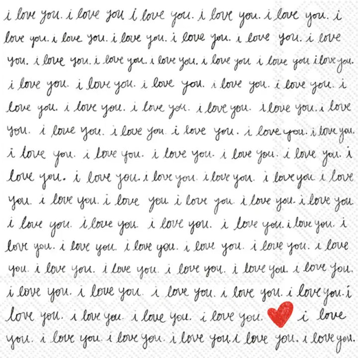 I Love You Paper Luncheon Napkins