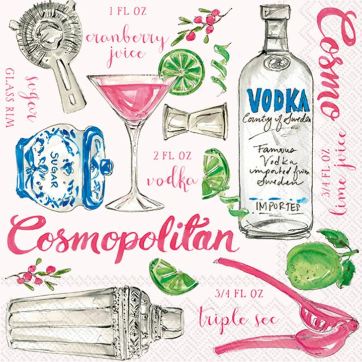 Cosmopolitan Paper Cocktail Napkins