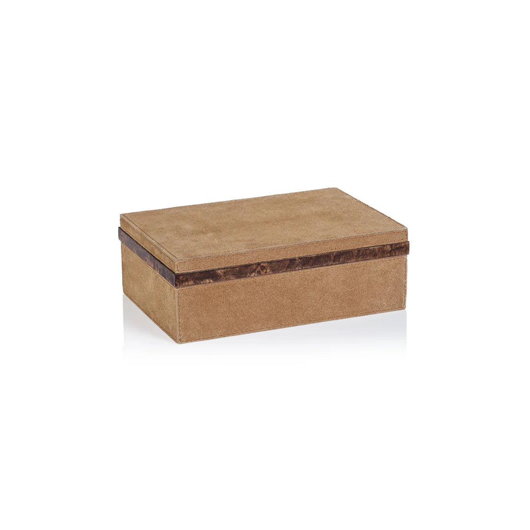 Cortina Suede and Burlwood Box