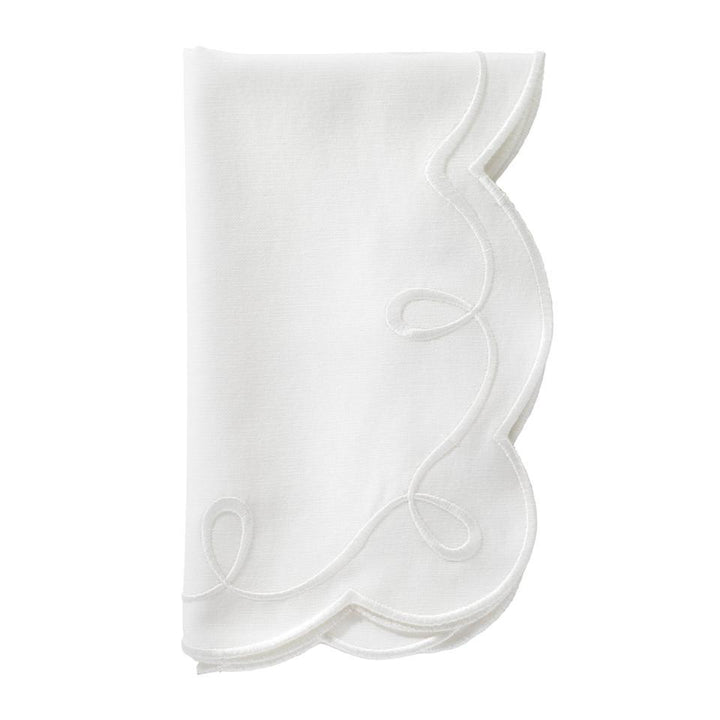 Ribbon Twirl White Napkins
