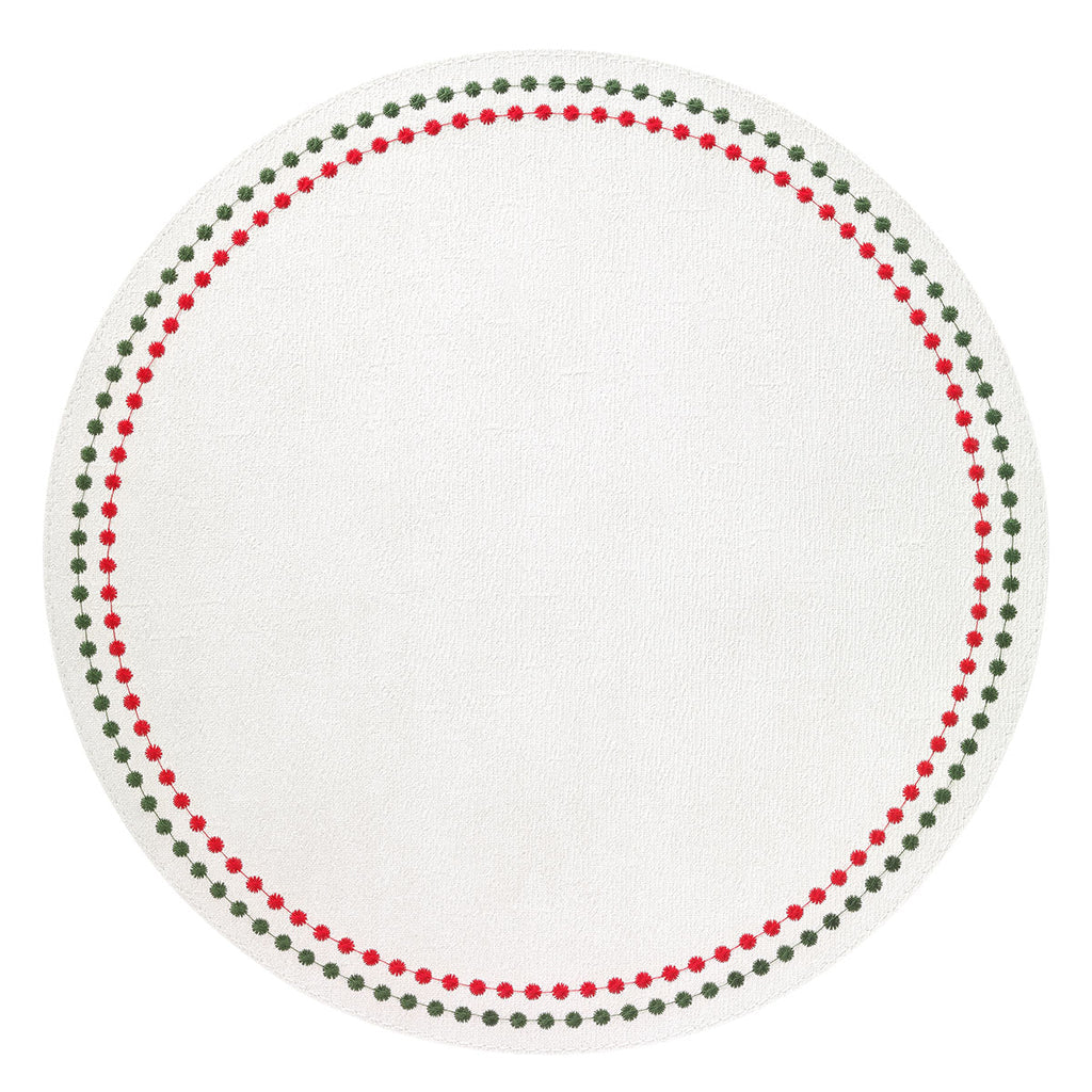 Pearls Red Green Placemats