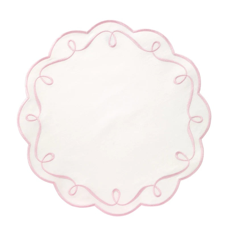 Ribbon Twirl Rose Placemats