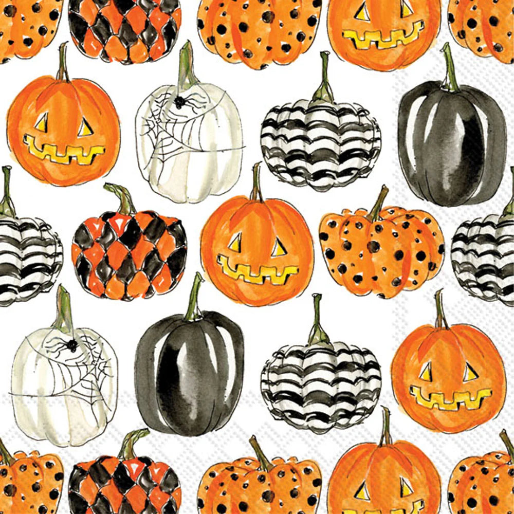 Pumpkin Pattern Paper Cocktail Napkins