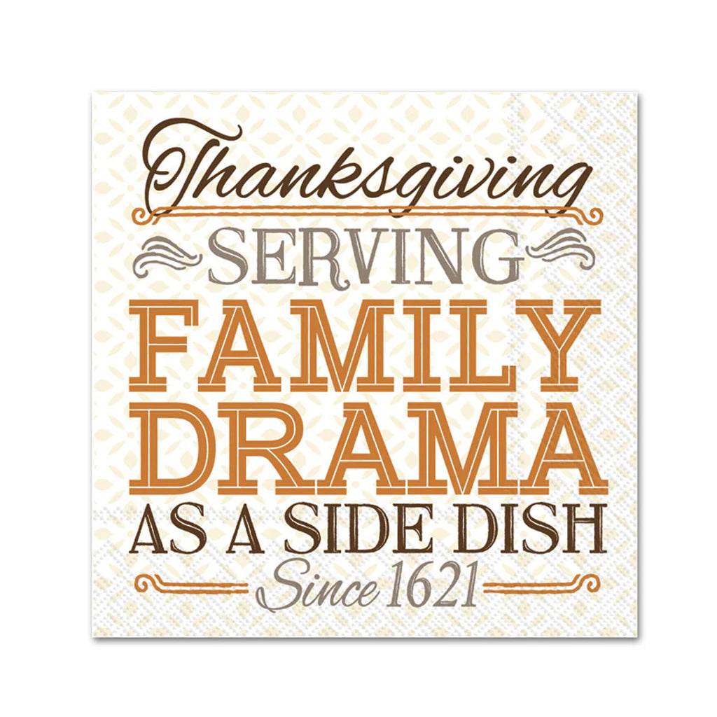 Family Drama Paper Cocktail Napkins