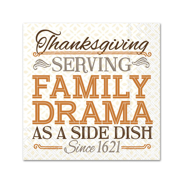 Family Drama Paper Cocktail Napkins