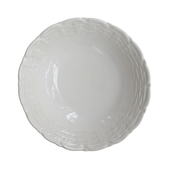 English Creme Basket Jubilee Pasta/Soup Bowl