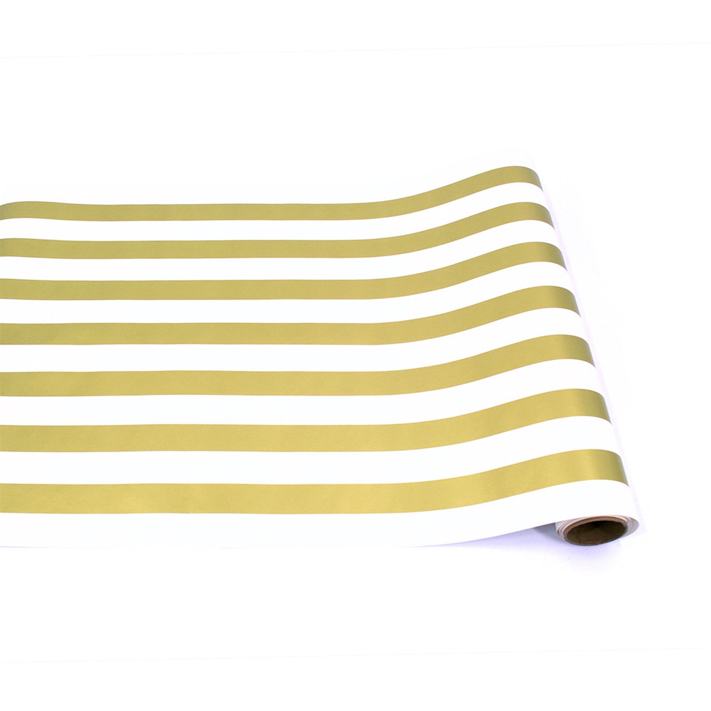 Gold & White Stripe Table Runner