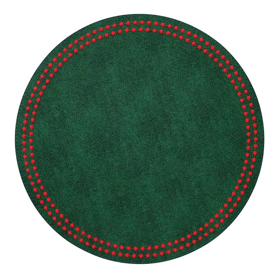 Pearls Forest Red Placemats