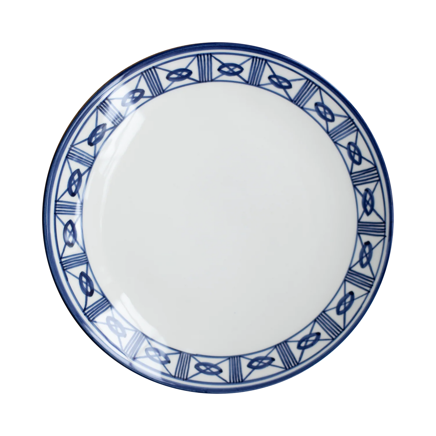 Blue Lisbon Dinner Plate Filigree Rim