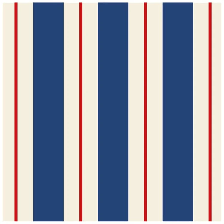 Navy & Red Cocktail Napkin