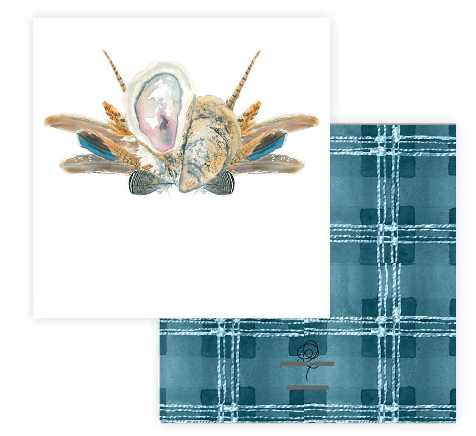 Oyster & Feathers Gift Tags/Placecards
