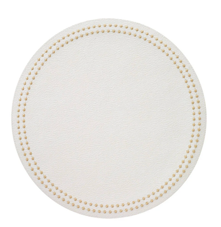 Pearls Gold White Placemats