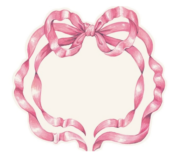 Pink Bow Paper Placemats