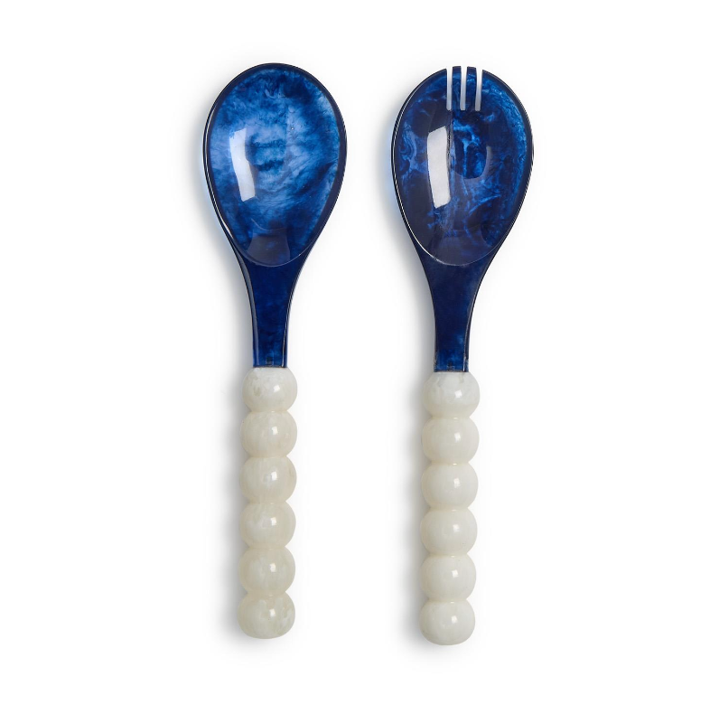 Blue & White Salad Servers