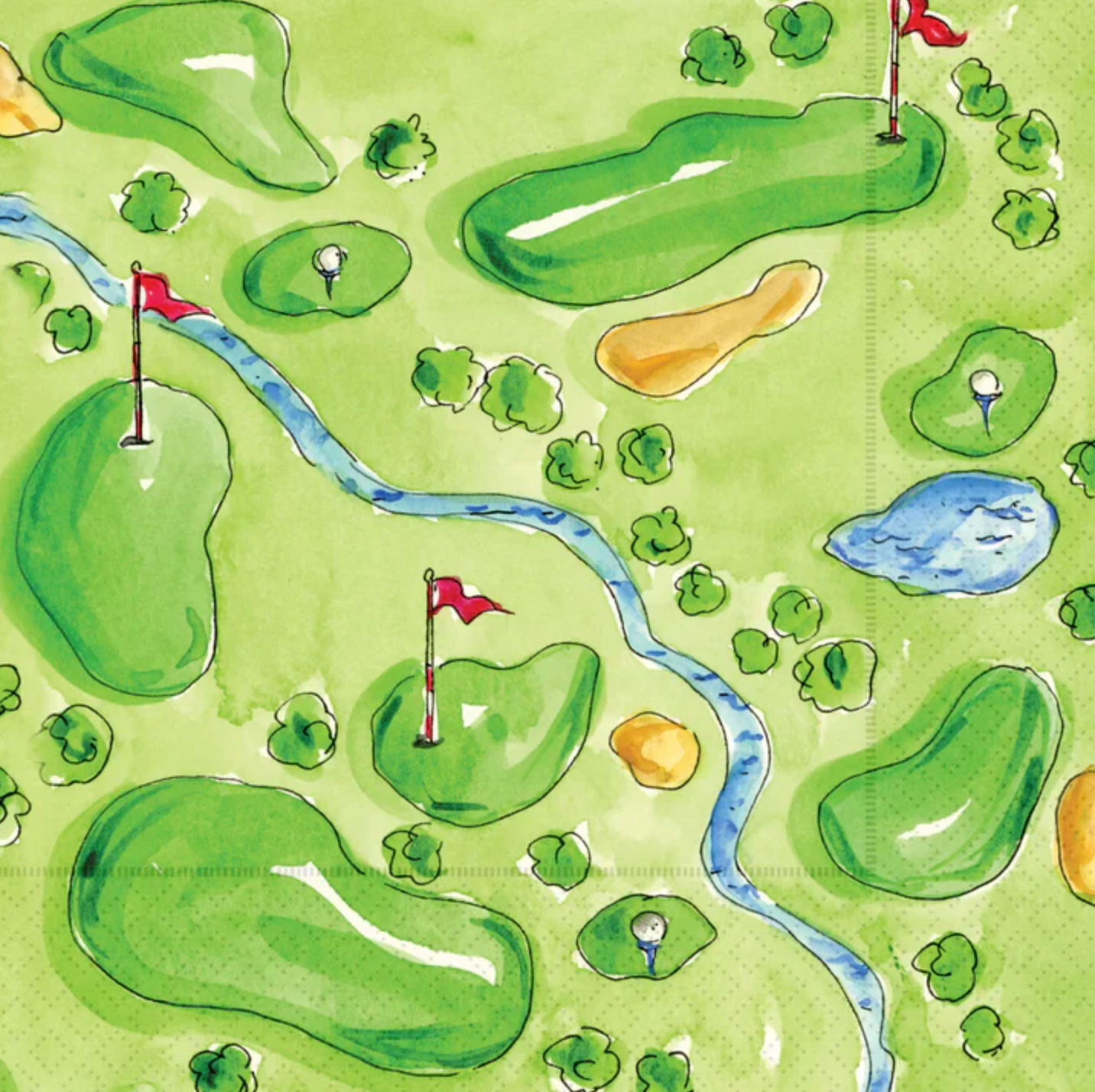 Golf Cocktail Napkin
