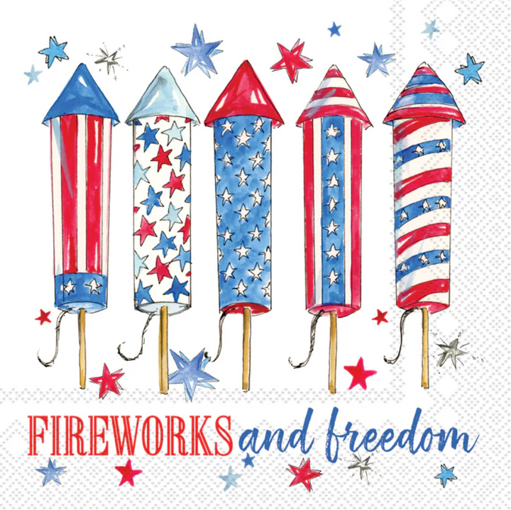 Fireworks & Freedom Paper Cocktail Napkins