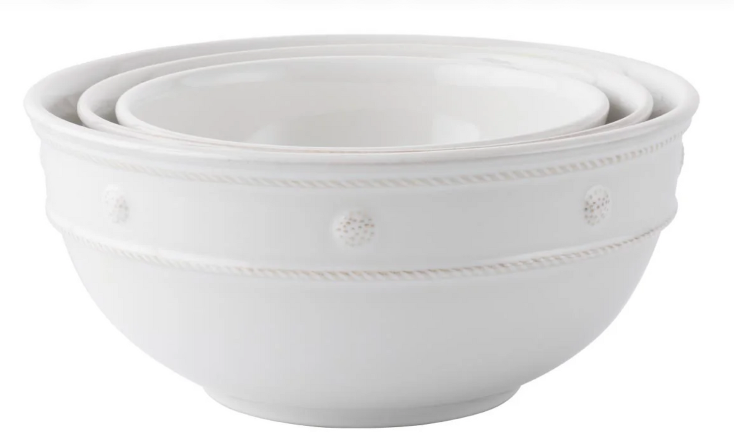 Nesting Serving Bowl Set/3pc - Whitewash