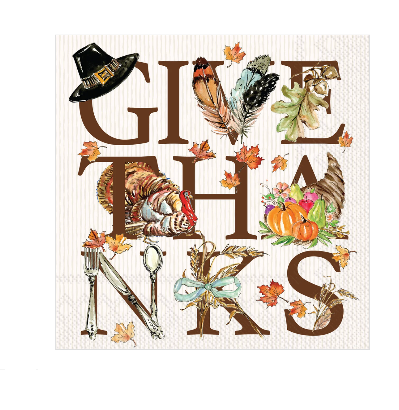 Give Thanks Paper Cocktail Napkins