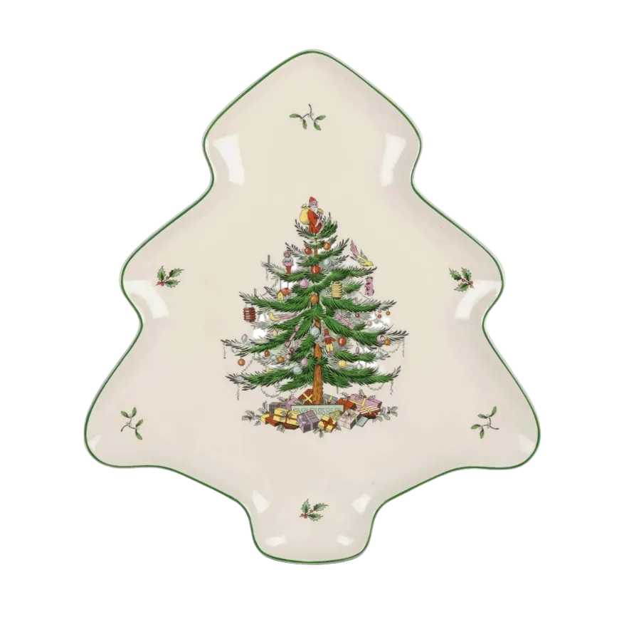 14" Christmas Tree Shaped Dish