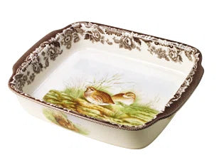 Mallard & Quail Rectangle Handled Baker