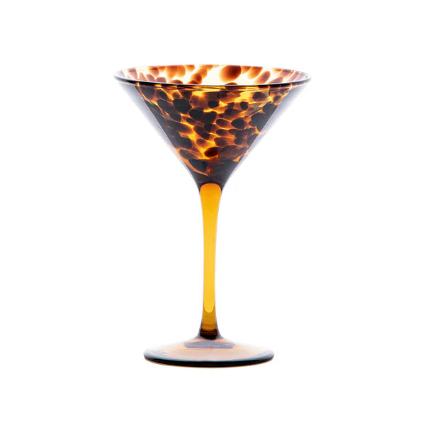 Tortoise Shell Martini Glass