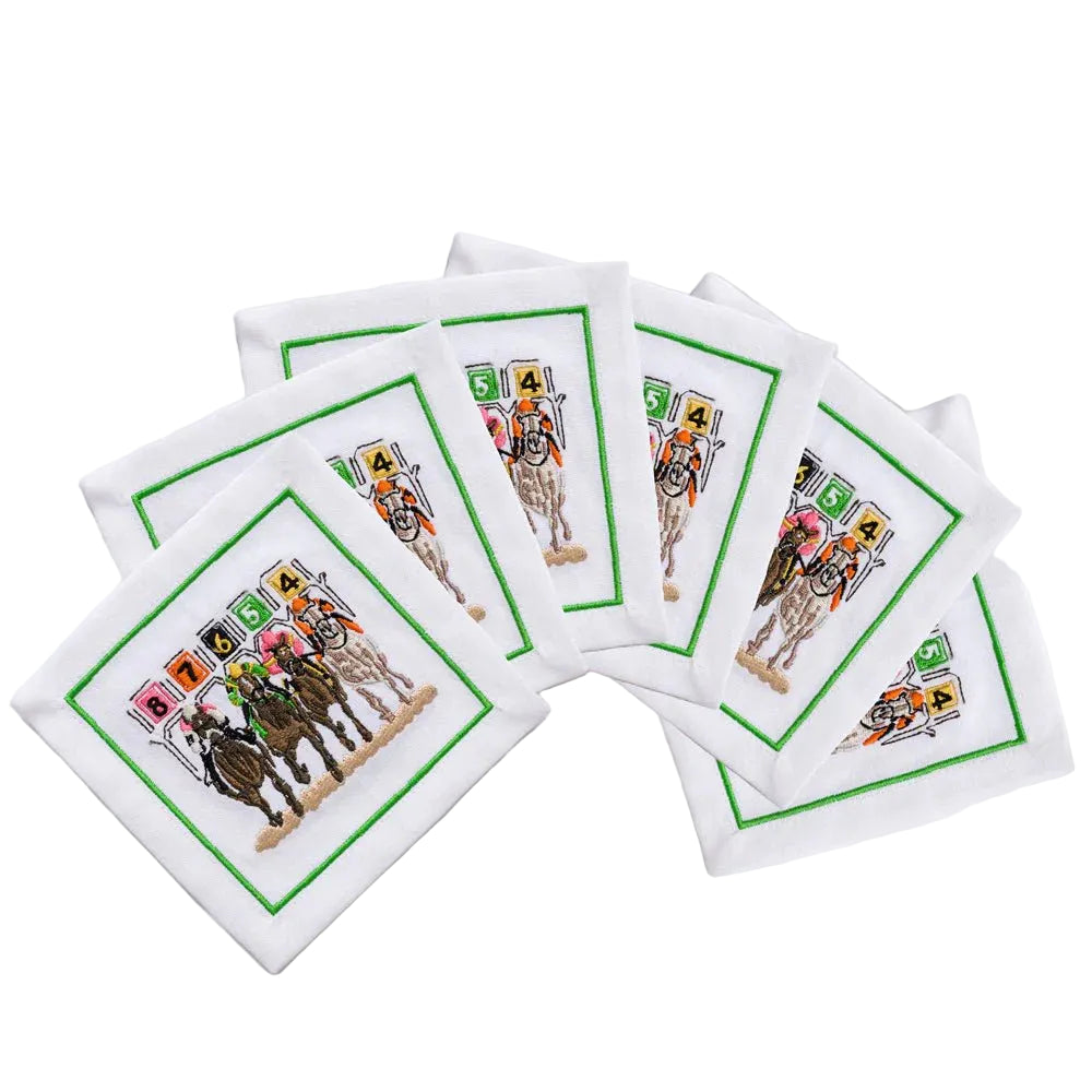 6 Horse Race Cocktail Napkins
