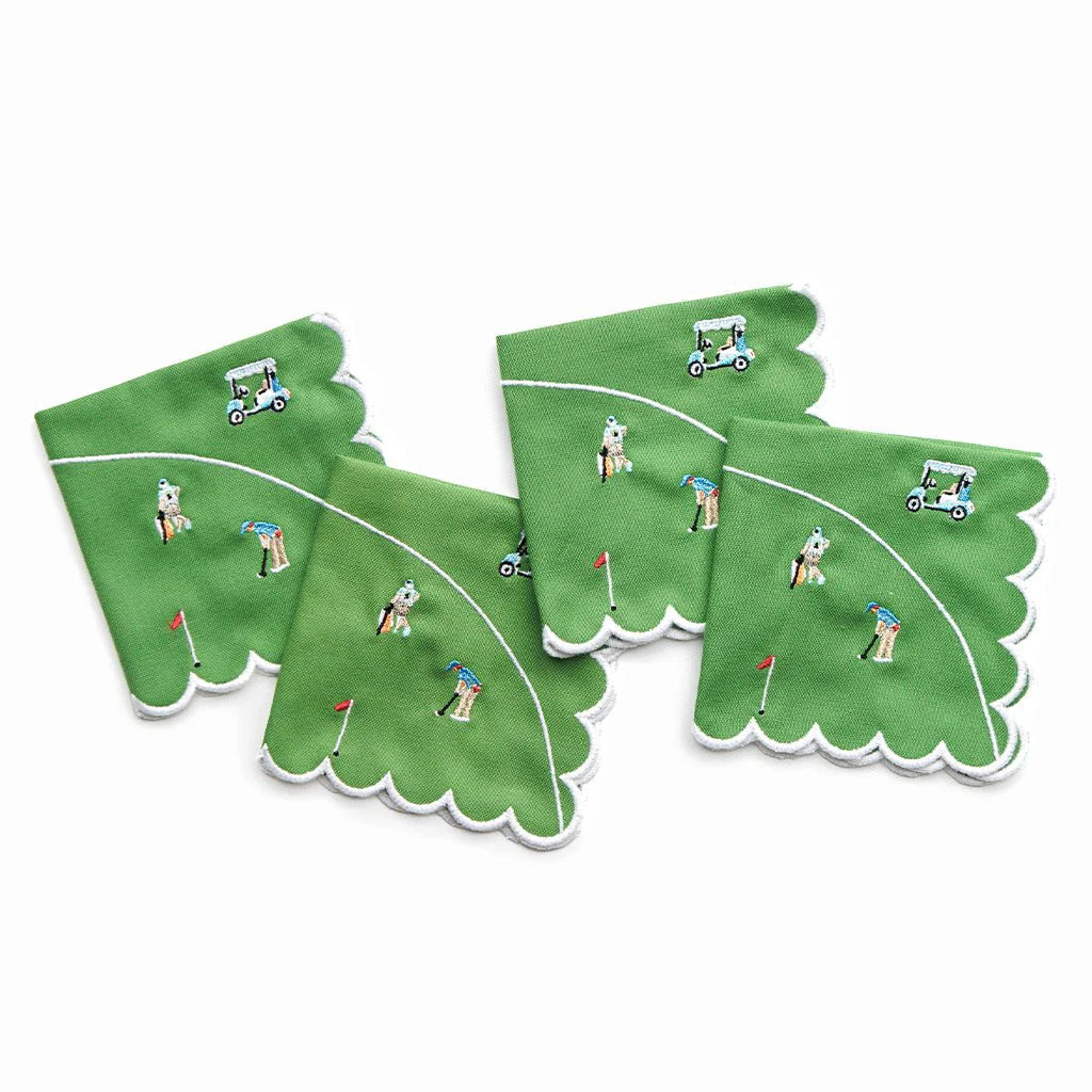4 Golf Cocktail Napkins