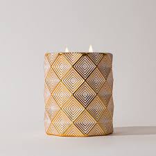 Decorative Icy Blue Pine Candle