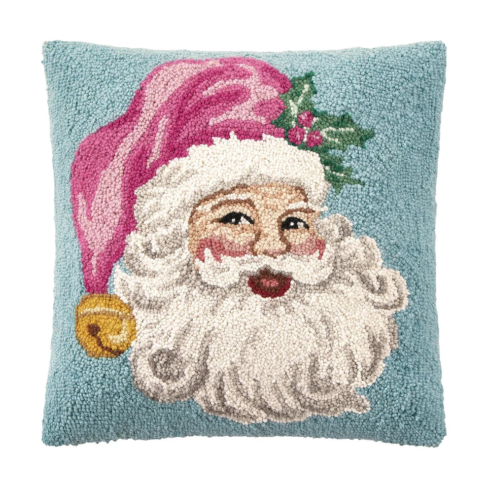 Pink & Blue Santa Pillow