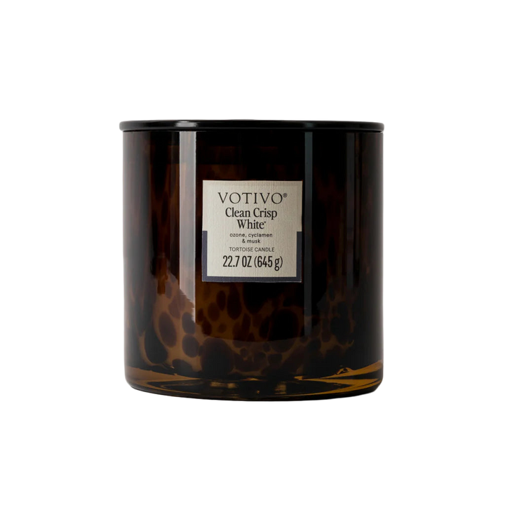 Clean Crisp White Tortoise Candle