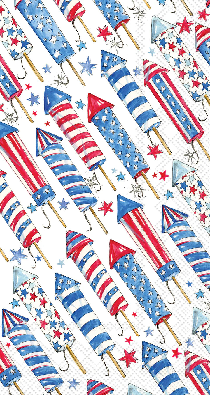 Patriotic Rockets Guest Paper Napkins